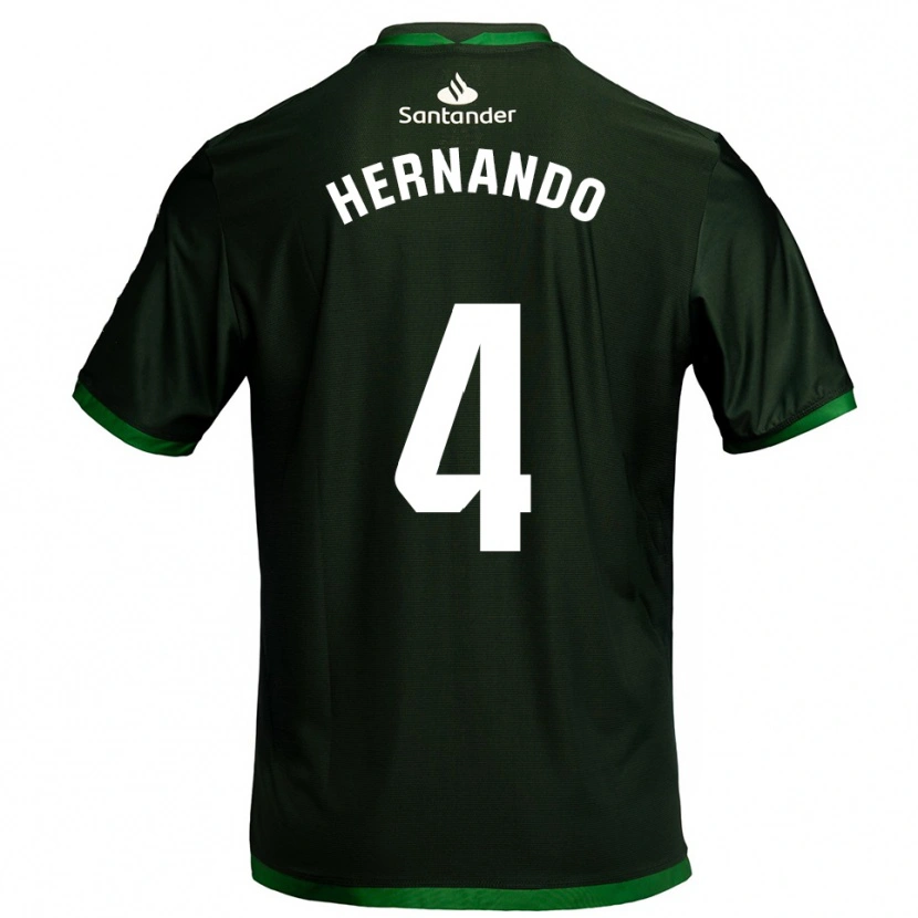 Danxen Homem Camisola Manu Hernando #4 Verde Escuro Alternativa 2025/26 Camisa