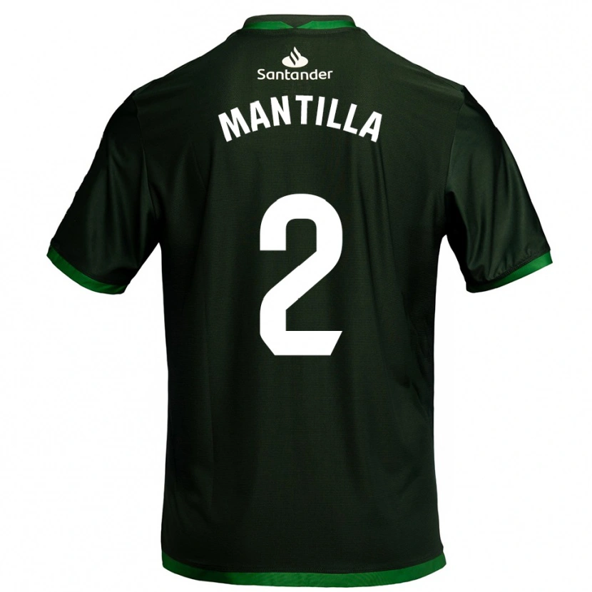 Danxen Homem Camisola Álvaro Mantilla #2 Verde Escuro Alternativa 2025/26 Camisa