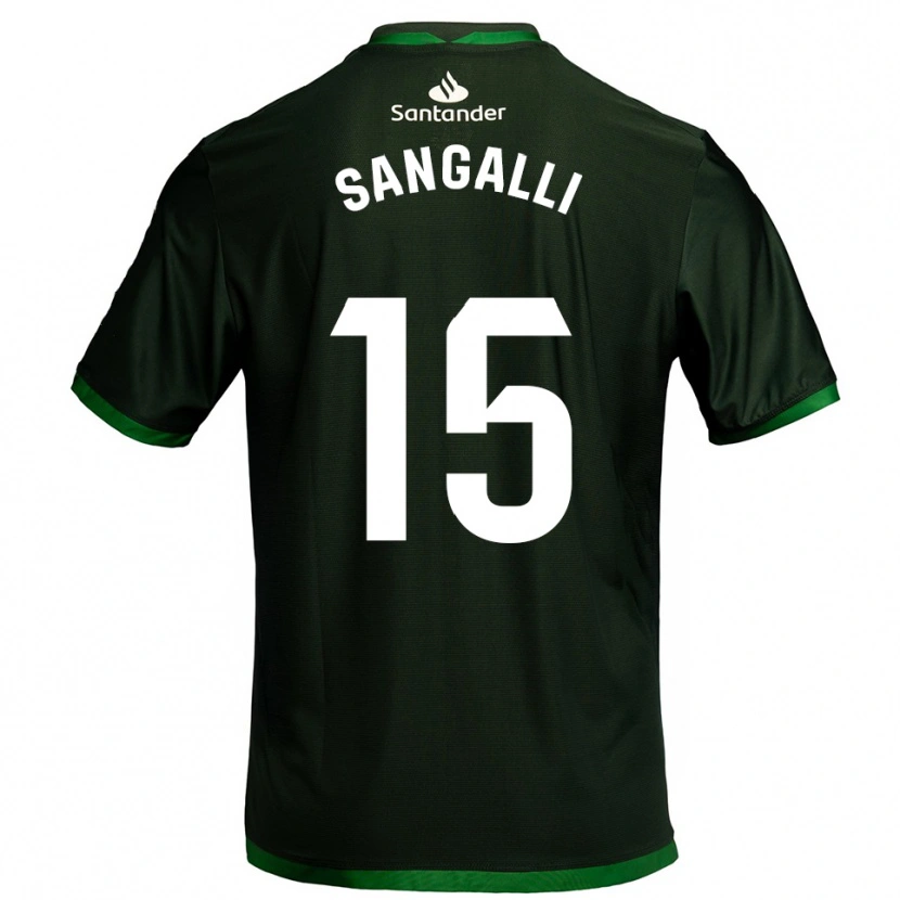 Danxen Homem Camisola Marco Sangalli #15 Verde Escuro Alternativa 2025/26 Camisa