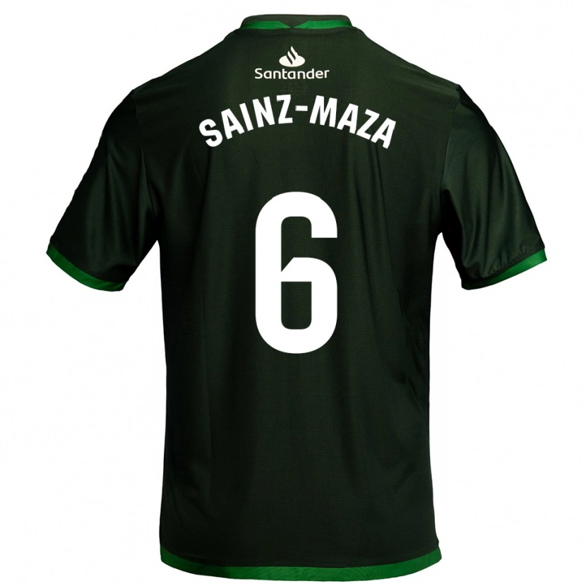 Danxen Homem Camisola Íñigo Sainz-Maza #6 Verde Escuro Alternativa 2025/26 Camisa