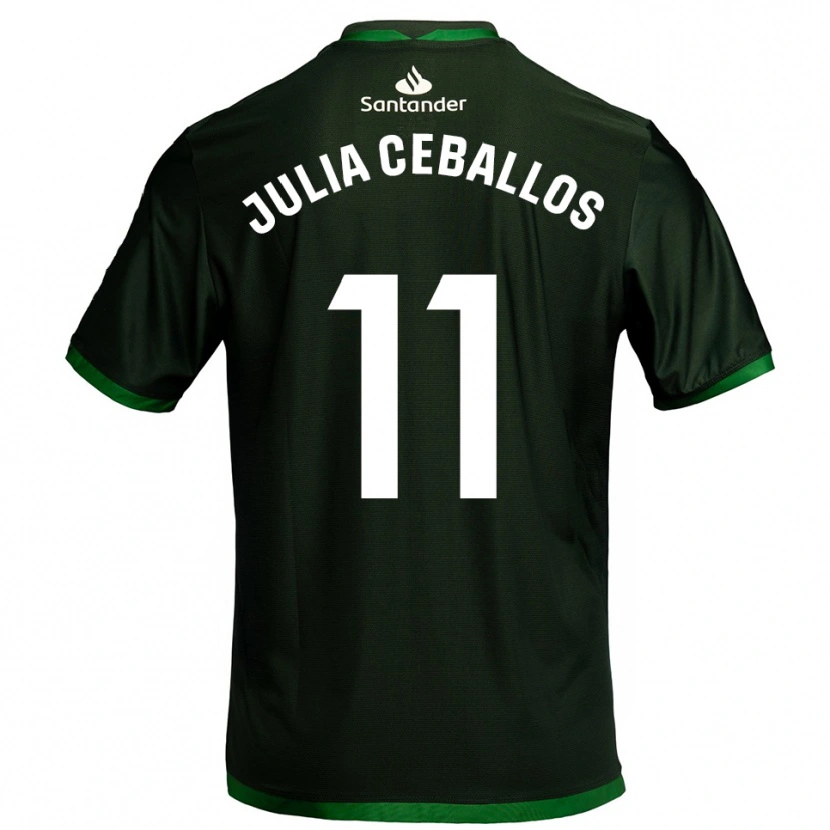 Danxen Homem Camisola Julia Ceballos Carrancio #11 Verde Escuro Alternativa 2025/26 Camisa