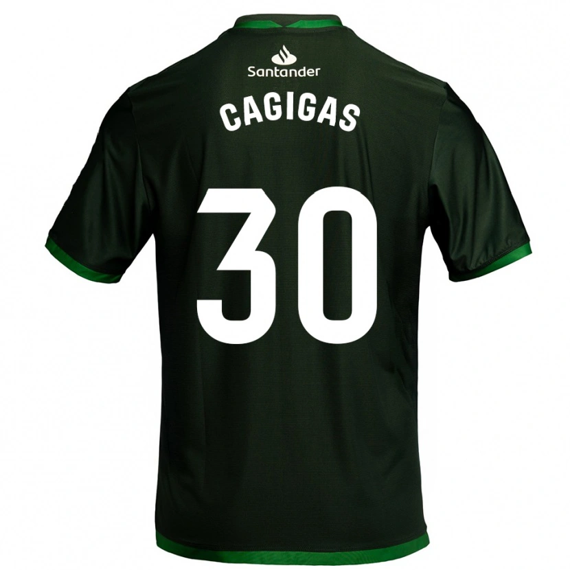 Danxen Homem Camisola Iván Cagigas #30 Verde Escuro Alternativa 2025/26 Camisa