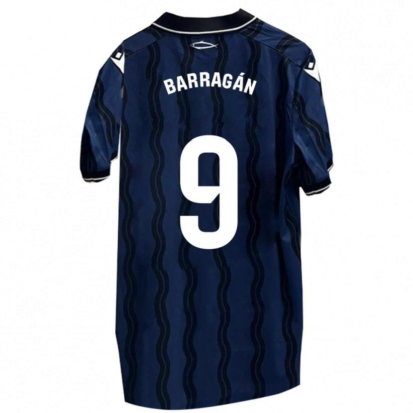 Danxen Homem Camisola Juan Barragán #9 Azul Escuro Preto Alternativa 2025/26 Camisa