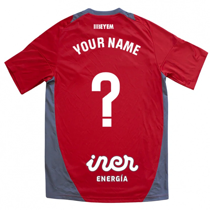 Danxen Homem Camisola Seu Nome #0 Vermelho Cinza Alternativa 2025/26 Camisa