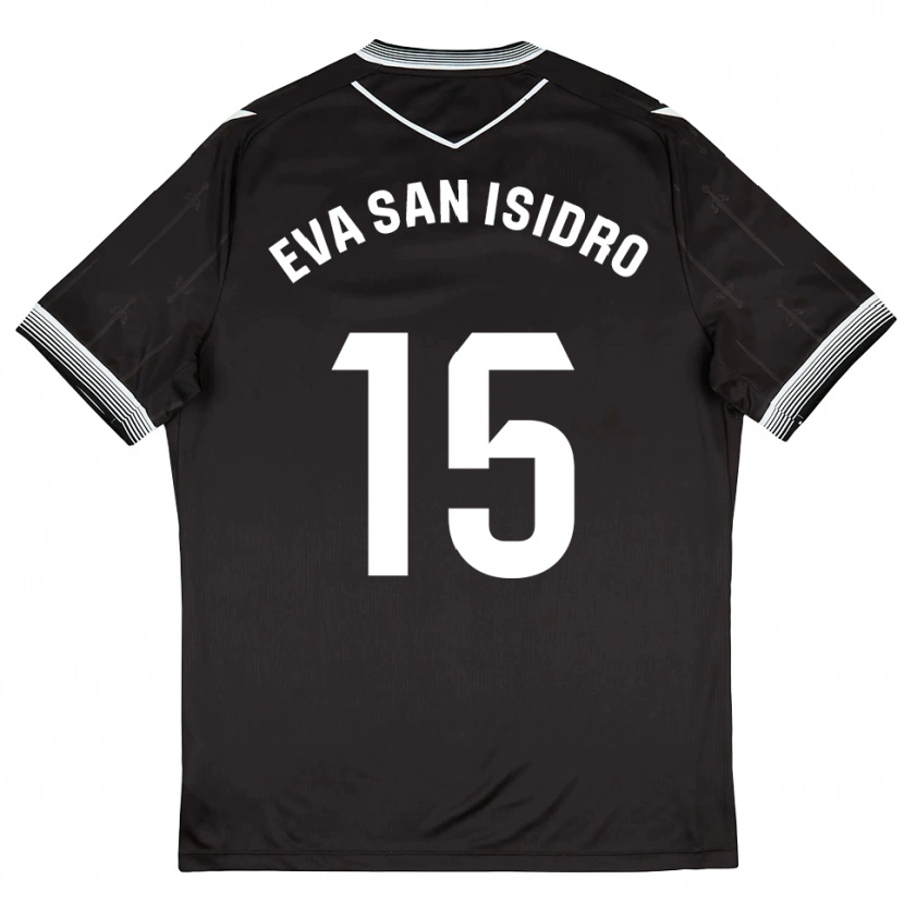 Danxen Homem Camisola Eva San Isidro #15 Preto Branco Alternativa 2025/26 Camisa