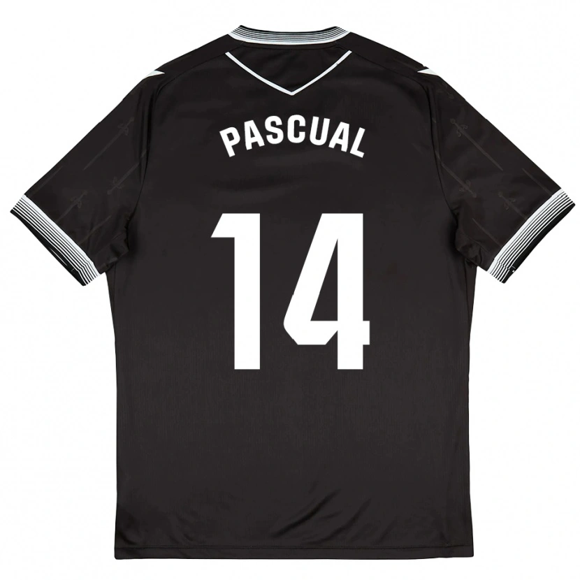 Danxen Homem Camisola Hugo Pascual #14 Preto Branco Alternativa 2025/26 Camisa