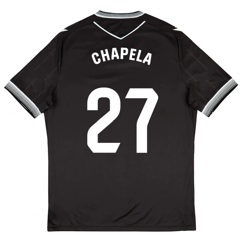 Danxen Homem Camisola Iván Chapela #27 Preto Branco Alternativa 2025/26 Camisa