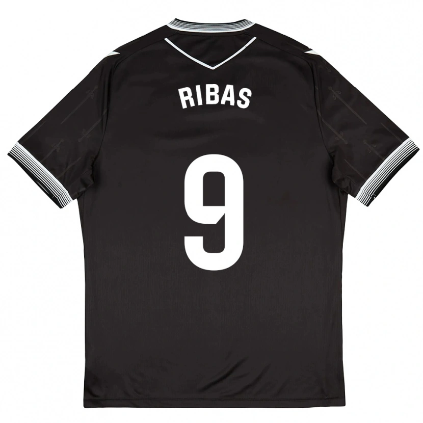 Danxen Homem Camisola Irian Ribas #9 Preto Branco Alternativa 2025/26 Camisa
