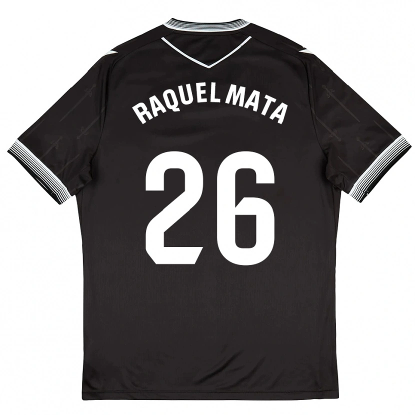Danxen Homem Camisola Raquel Mata #26 Preto Branco Alternativa 2025/26 Camisa