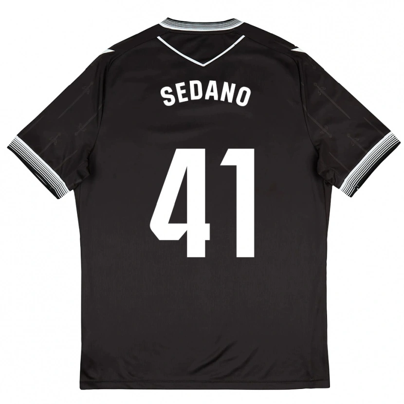Danxen Homem Camisola Hugo Sedano #41 Preto Branco Alternativa 2025/26 Camisa