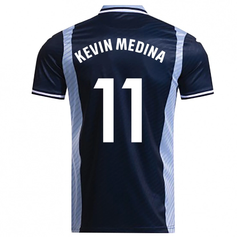 Danxen Homem Camisola Kevin Medina #11 Azul Marinho Azul Celeste Alternativa 2025/26 Camisa