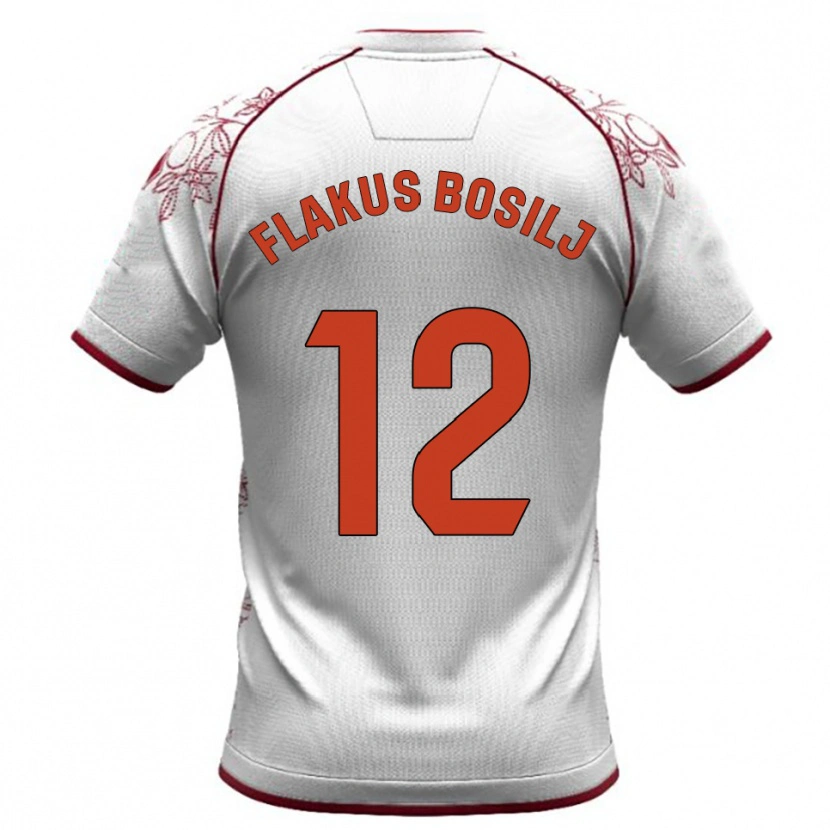 Danxen Homem Camisola David Flakus Bosilj #12 Branco Borgonha Alternativa 2025/26 Camisa