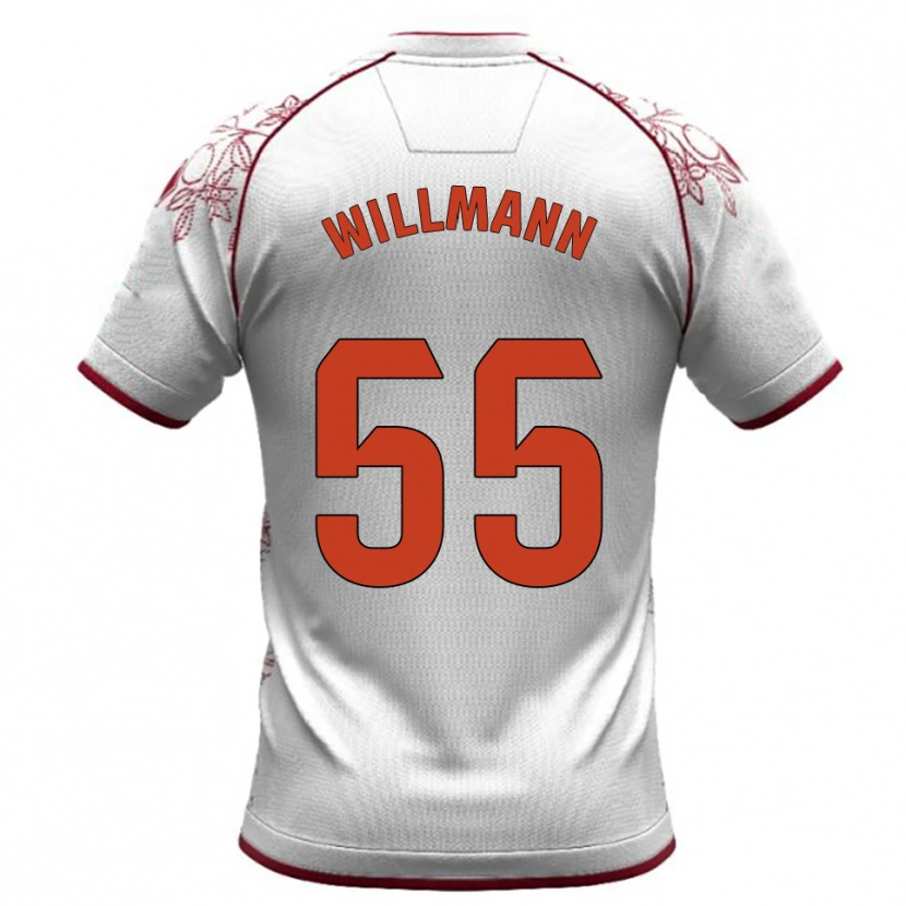 Danxen Homem Camisola Michal Willmann #55 Branco Borgonha Alternativa 2025/26 Camisa