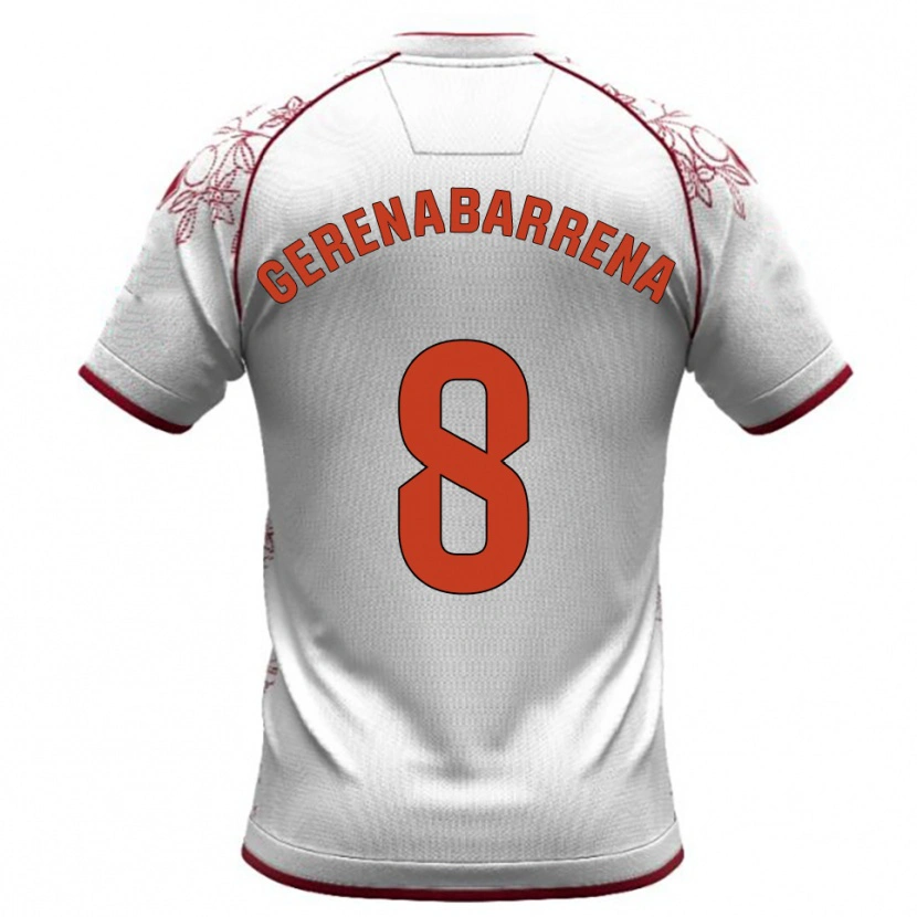 Danxen Homem Camisola Beñat Gerenabarrena #8 Branco Borgonha Alternativa 2025/26 Camisa