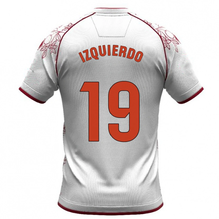 Danxen Homem Camisola Yeray Izquierdo #19 Branco Borgonha Alternativa 2025/26 Camisa