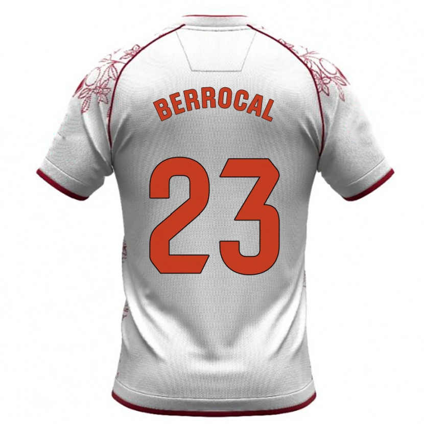 Danxen Homem Camisola Manu Berrocal #23 Branco Borgonha Alternativa 2025/26 Camisa