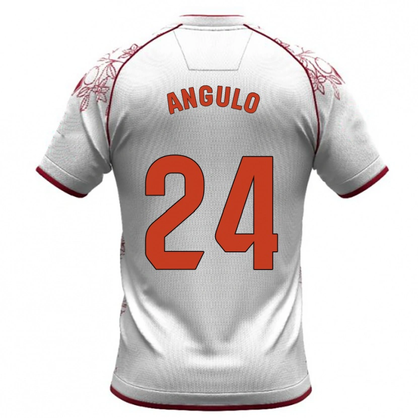Danxen Homem Camisola Isi Angulo #24 Branco Borgonha Alternativa 2025/26 Camisa