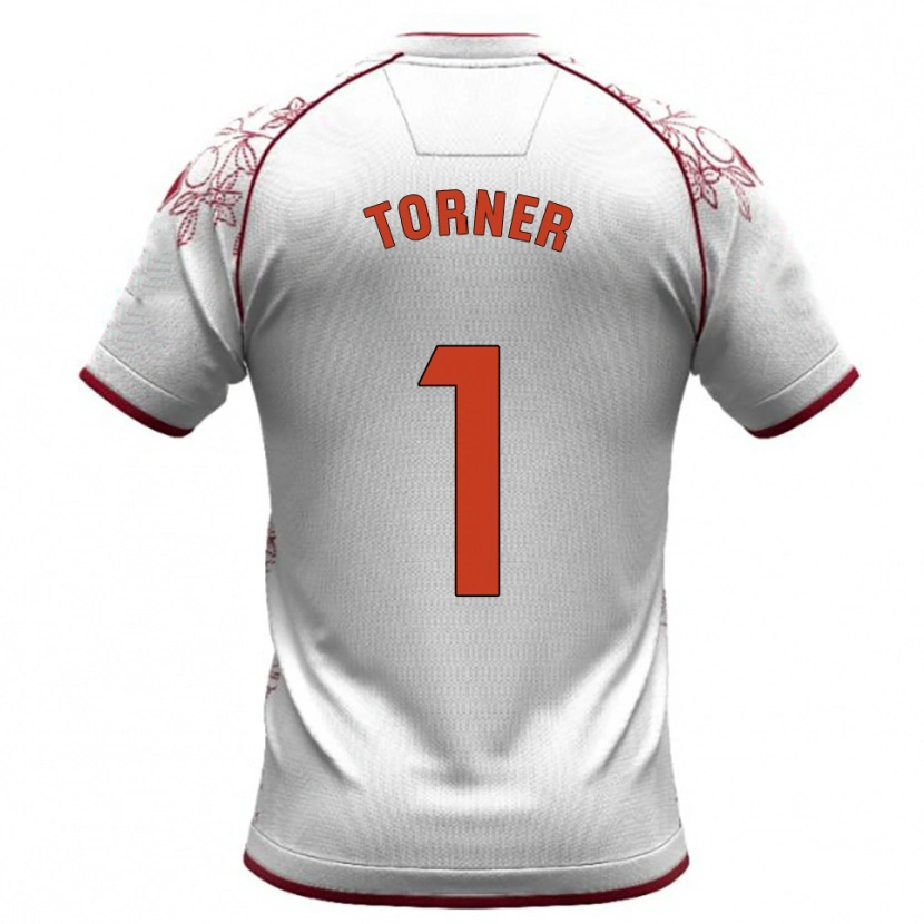 Danxen Homem Camisola Sergi Torner #1 Branco Borgonha Alternativa 2025/26 Camisa