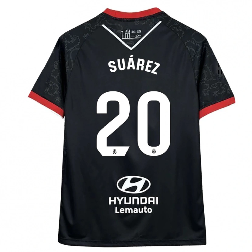 Danxen Homem Camisola Arturo Suárez #20 Preto Vermelho Alternativa 2025/26 Camisa