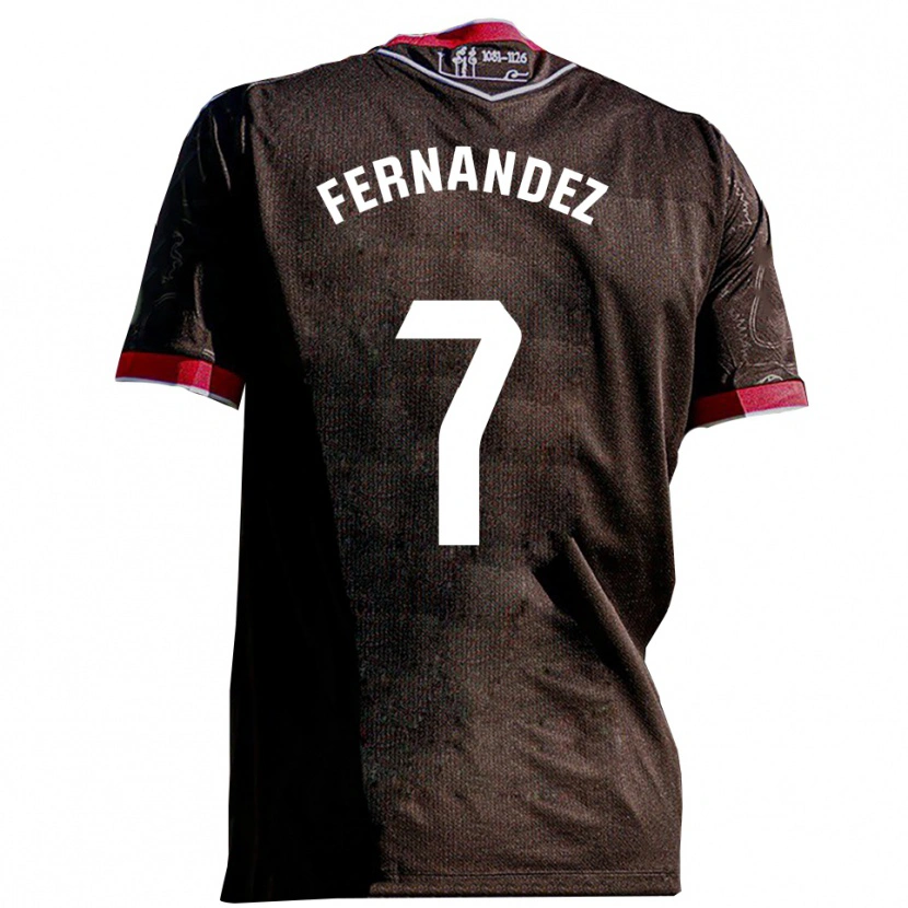 Danxen Homem Camisola Diego Fernández #7 Preto Vermelho Alternativa 2025/26 Camisa