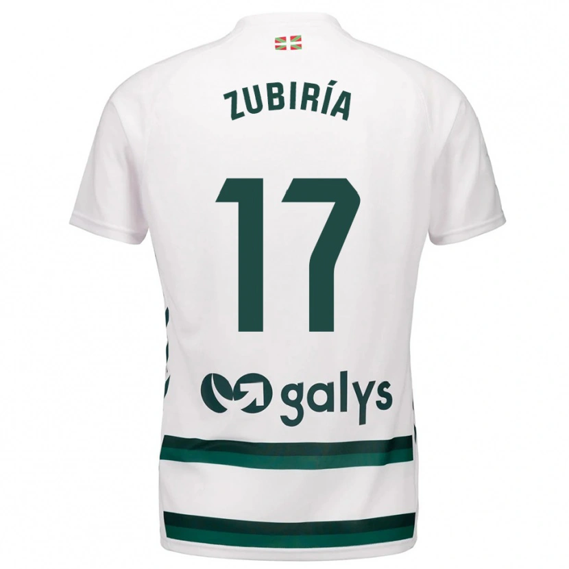 Danxen Homem Camisola Iker Zubiría #17 Branco Verde Alternativa 2025/26 Camisa