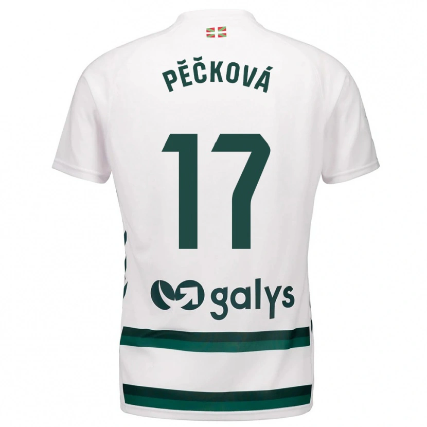 Danxen Homem Camisola Alena Pěčková #17 Branco Verde Alternativa 2025/26 Camisa