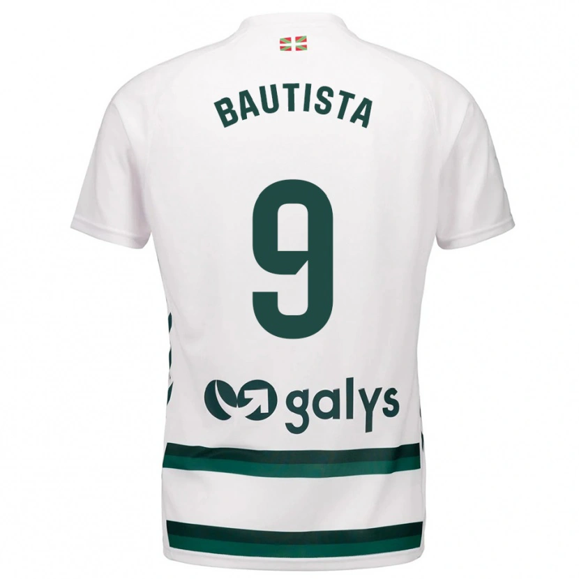 Danxen Homem Camisola Jon Bautista #9 Branco Verde Alternativa 2025/26 Camisa