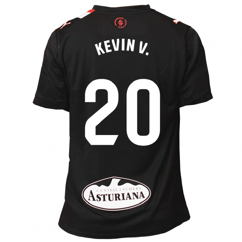Danxen Homem Camisola Kevin Vázquez #20 Preto Branco Alternativa 2025/26 Camisa