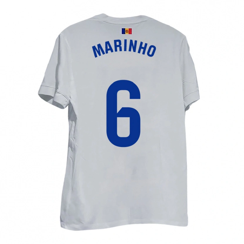 Danxen Homem Camisola Tozé Marinho #6 Branco Azul Amarelo Alternativa 2025/26 Camisa