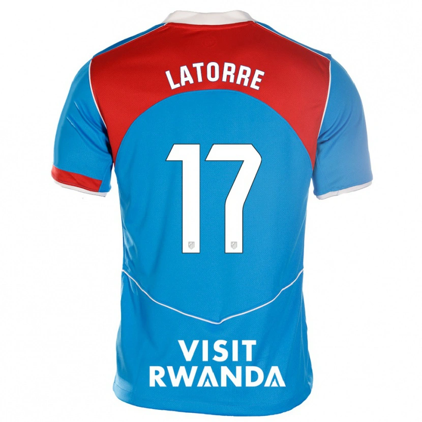 Danxen Homem Camisola Barbara Latorre #17 Azul Branco Terceiro 2025/26 Camisa