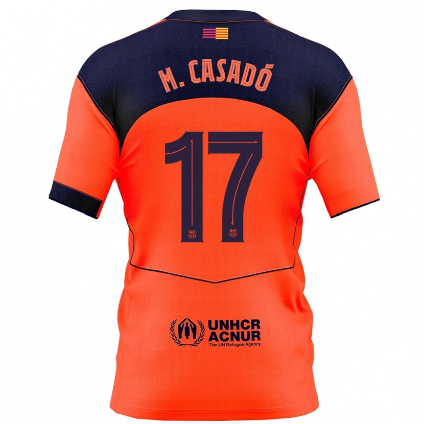 Danxen Homem Camisola Marc Casadó #17 Laranja Marinho Terceiro 2025/26 Camisa