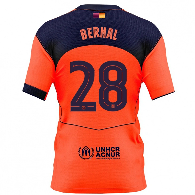 Danxen Homem Camisola Marc Bernal #28 Laranja Marinho Terceiro 2025/26 Camisa