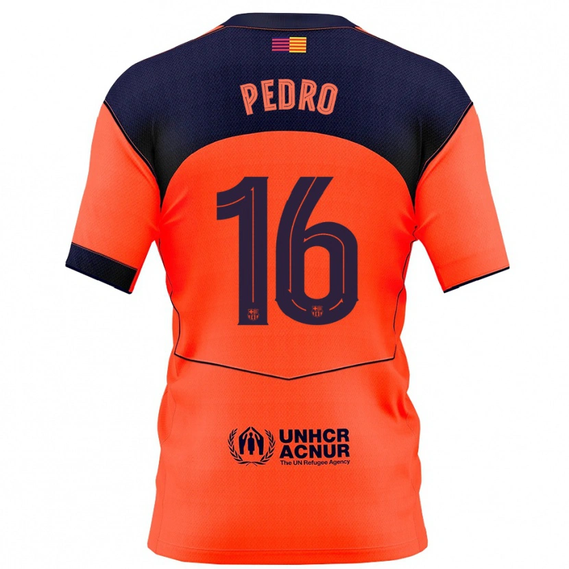 Danxen Homem Camisola Pedro Rodríguez #16 Laranja Marinho Terceiro 2025/26 Camisa