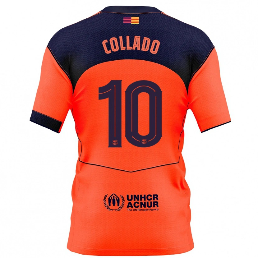 Danxen Homem Camisola Alex Collado #10 Laranja Marinho Terceiro 2025/26 Camisa
