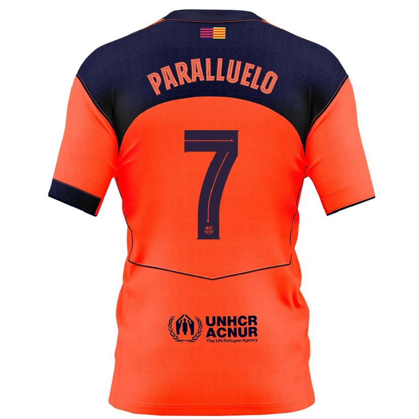 Danxen Homem Camisola Salma Paralluelo #7 Laranja Marinho Terceiro 2025/26 Camisa
