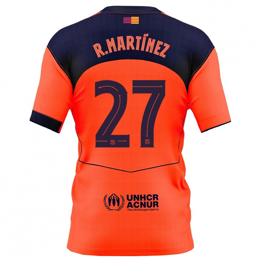 Danxen Homem Camisola Roger Martínez #27 Laranja Marinho Terceiro 2025/26 Camisa