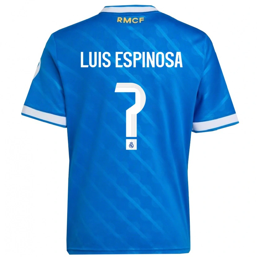 Danxen Homem Camisola José Luis Espinosa #0 Azul Branco Terceiro 2025/26 Camisa