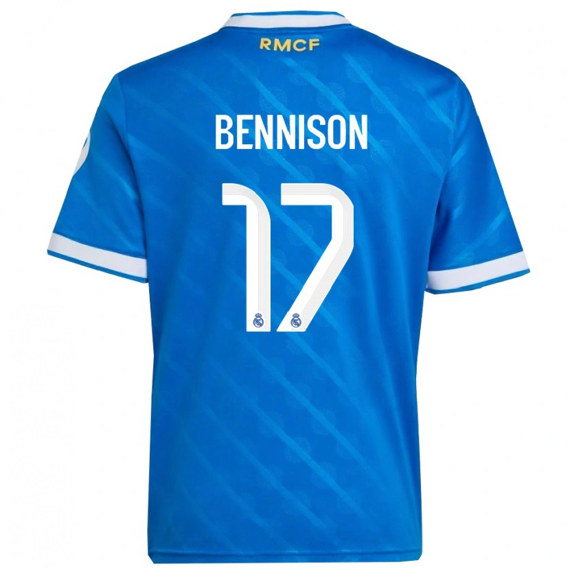 Danxen Homem Camisola Hanna Bennison #17 Azul Branco Terceiro 2025/26 Camisa