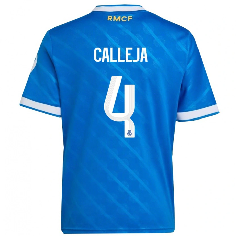 Danxen Homem Camisola Jaime Calleja #4 Azul Branco Terceiro 2025/26 Camisa