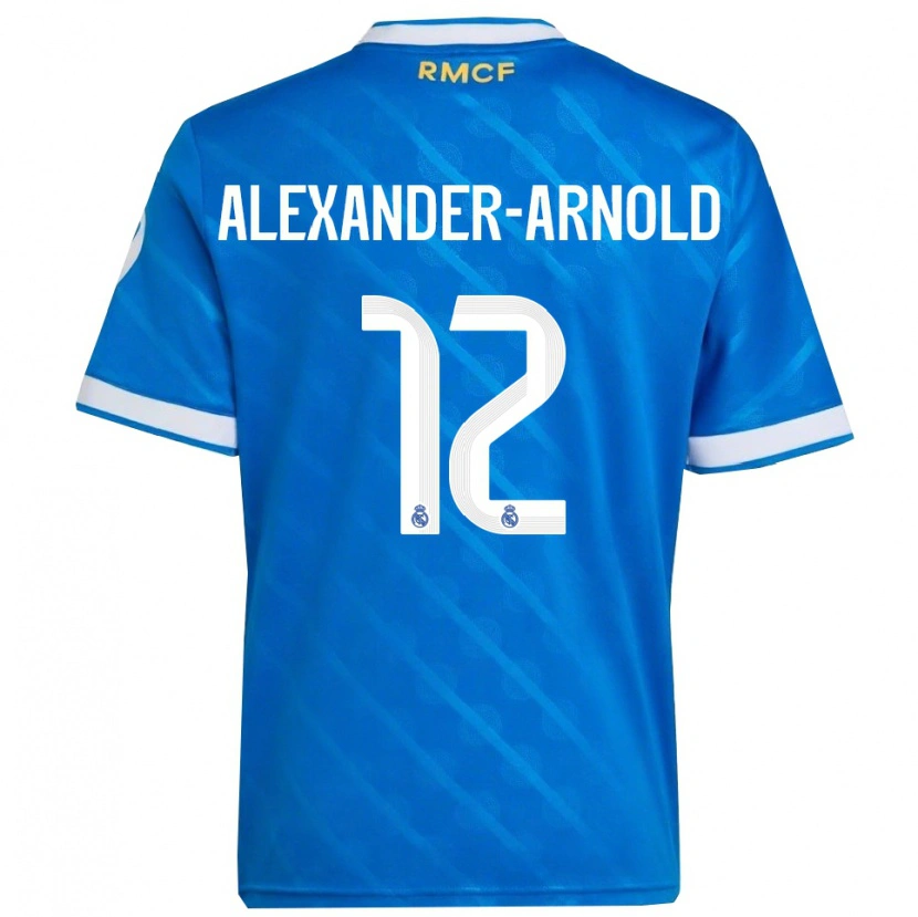 Danxen Homem Camisola Trent Alexander-Arnold #12 Azul Branco Terceiro 2025/26 Camisa