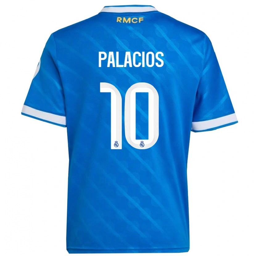 Danxen Homem Camisola César Palacios #10 Azul Branco Terceiro 2025/26 Camisa