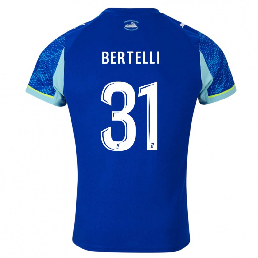 Danxen Homem Camisola Ugo Bertelli #31 Azul Celeste Branco Terceiro 2025/26 Camisa