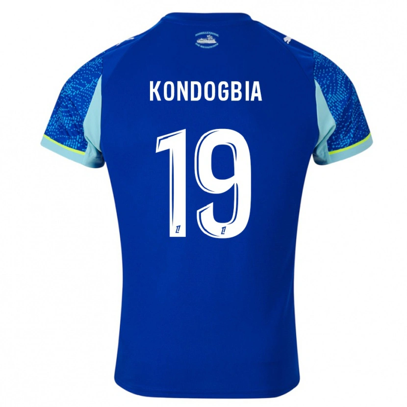 Danxen Homem Camisola Geoffrey Kondogbia #19 Azul Celeste Branco Terceiro 2025/26 Camisa