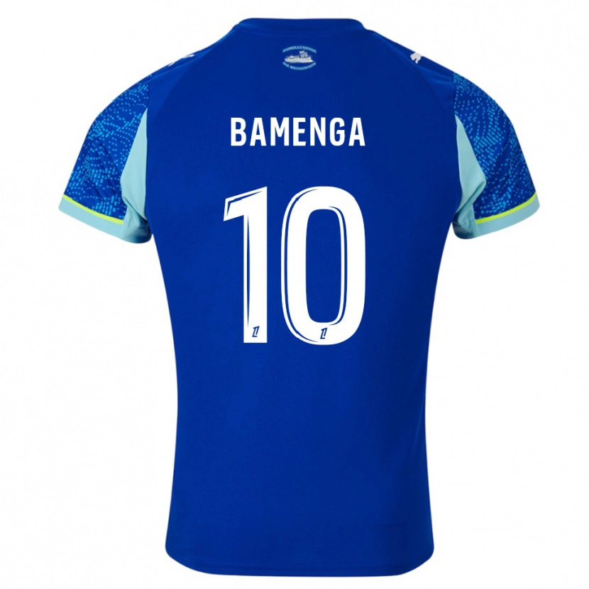 Danxen Homem Camisola Naomie Bamenga #10 Azul Celeste Branco Terceiro 2025/26 Camisa