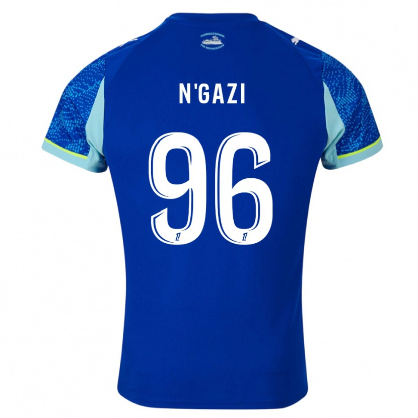 Danxen Homem Camisola Chloé N'gazi #96 Azul Celeste Branco Terceiro 2025/26 Camisa