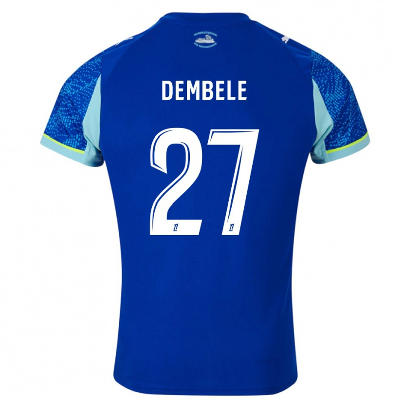 Danxen Homem Camisola Coumba Dembélé #27 Azul Celeste Branco Terceiro 2025/26 Camisa