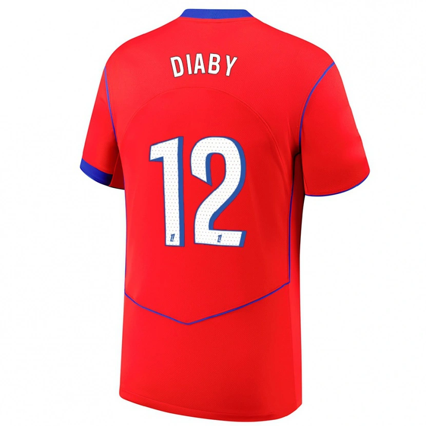 Danxen Homem Camisola Ibrahima Diaby #12 Vermelho Azul Branco Terceiro 2025/26 Camisa