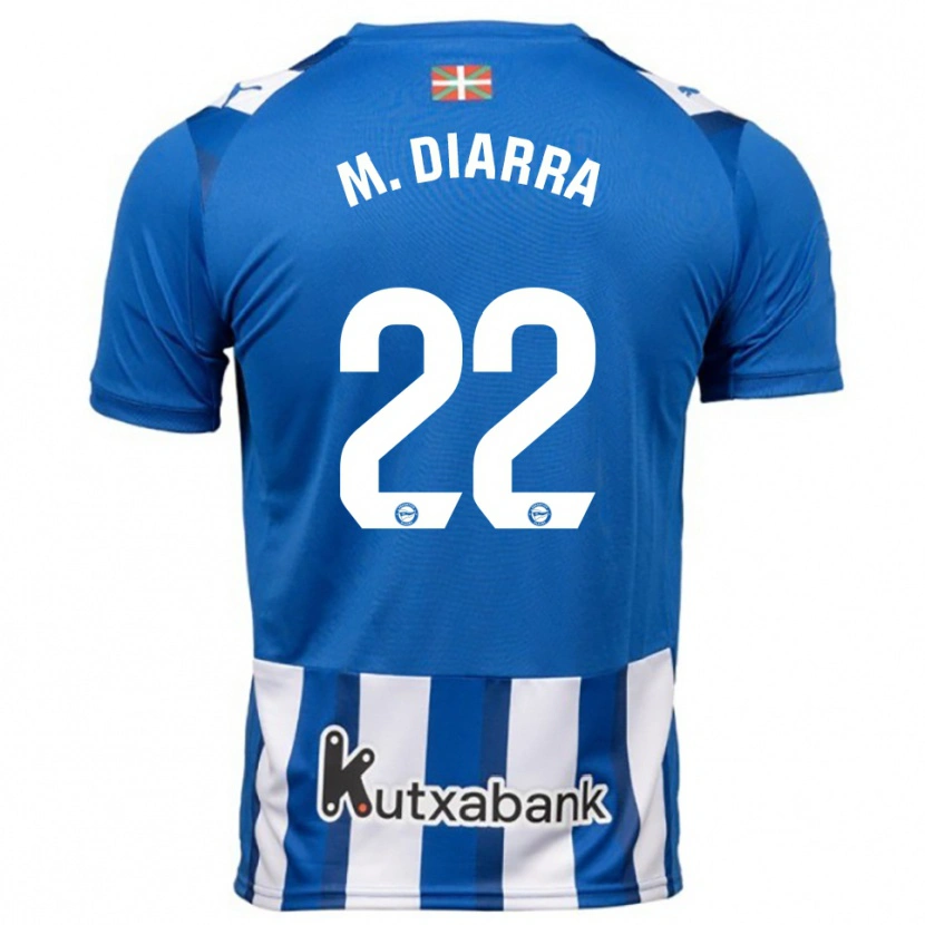 Danxen Mulher Camisola Moussa Diarra #22 Azul Branco Principal 2025/26 Camisa