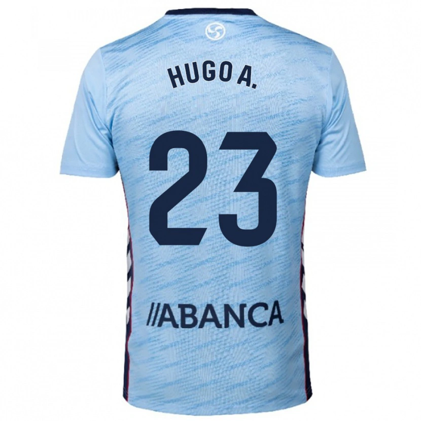 Danxen Mulher Camisola Hugo Álvarez #23 Azul Celeste Vermelho Principal 2025/26 Camisa