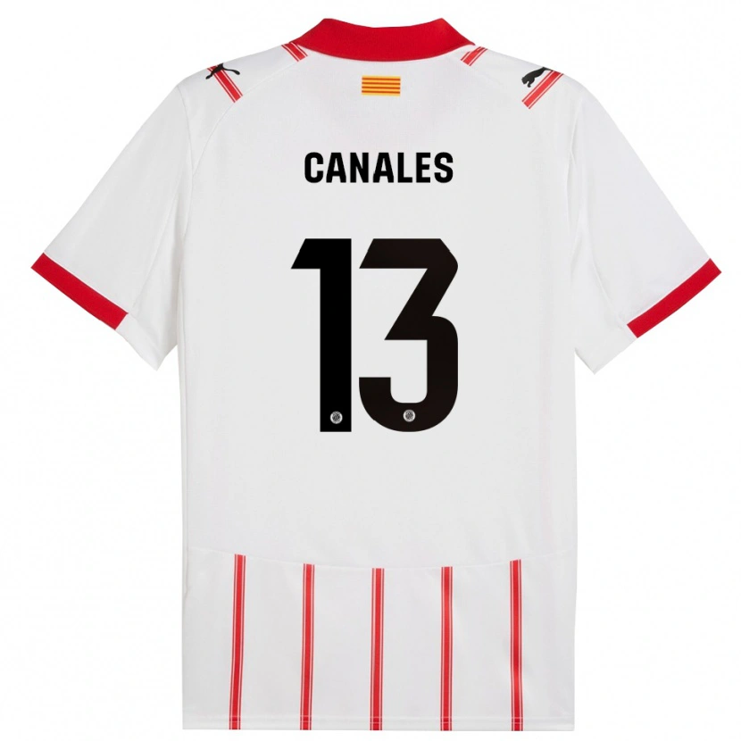 Danxen Mulher Camisola Juanvi Canales #13 Branco Vermelho Principal 2025/26 Camisa
